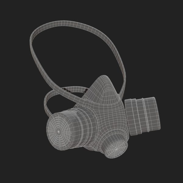 Gas mask helmet scifi futuristic respirator plastic