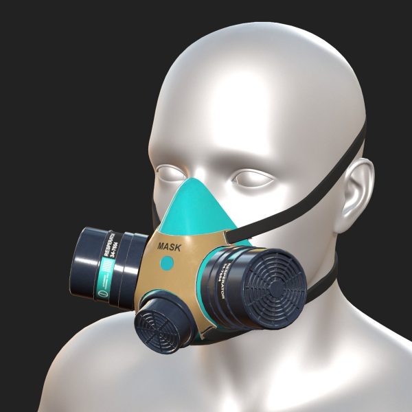 Gas mask helmet scifi futuristic respirator plastic
