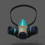 Gas mask helmet scifi futuristic respirator plastic