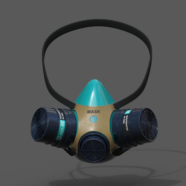 Gas mask helmet scifi futuristic respirator plastic