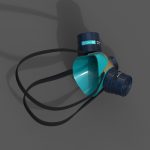 Gas mask helmet scifi futuristic respirator plastic