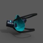 Gas mask helmet scifi futuristic respirator plastic