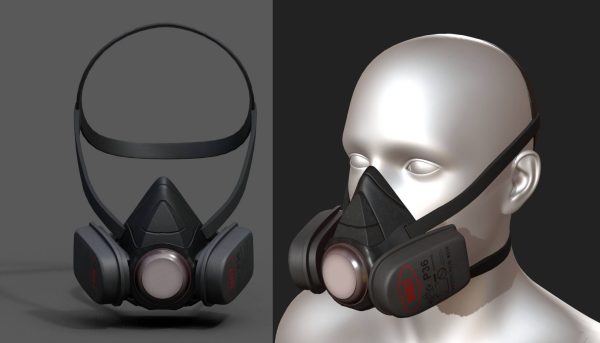 Gas mask protection futuristic technology armor