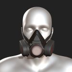 Gas mask protection futuristic technology armor