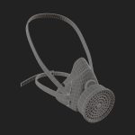 Gas mask respirator scifi military combat 3d futuristic