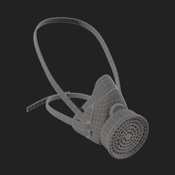 Gas mask respirator scifi military combat 3d futuristic