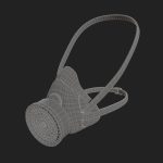 Gas mask respirator scifi military combat 3d futuristic