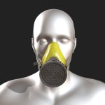 Gas mask respirator scifi military combat 3d futuristic