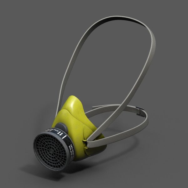 Gas mask respirator scifi military combat 3d futuristic