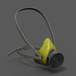 Gas mask respirator scifi military combat 3d futuristic