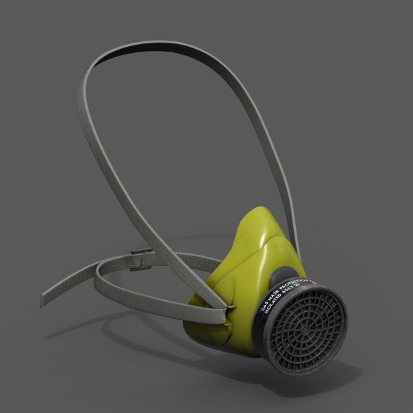 Gas mask respirator scifi military combat 3d futuristic