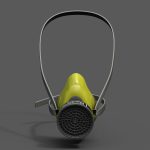 Gas mask respirator scifi military combat 3d futuristic
