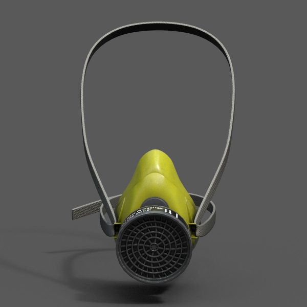 Gas mask respirator scifi military combat 3d futuristic