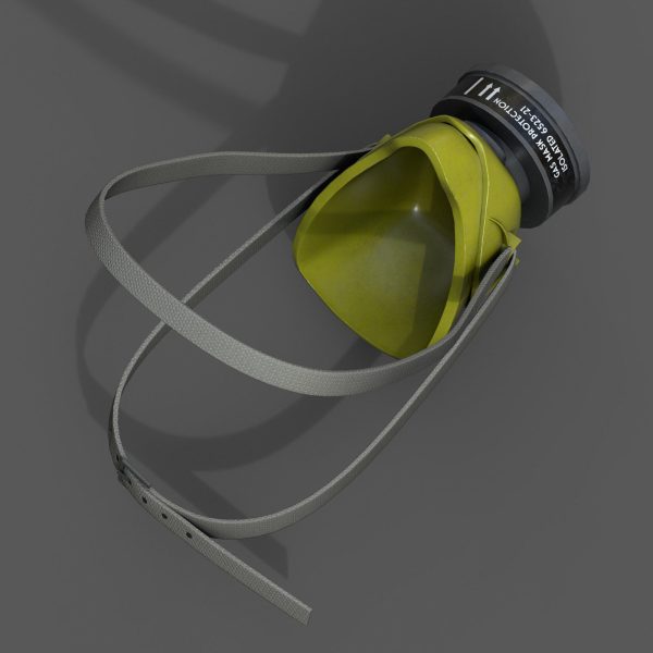 Gas mask respirator scifi military combat 3d futuristic