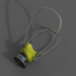 Gas mask respirator scifi military combat 3d futuristic