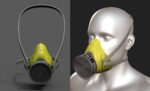 Gas mask respirator scifi military combat 3d futuristic