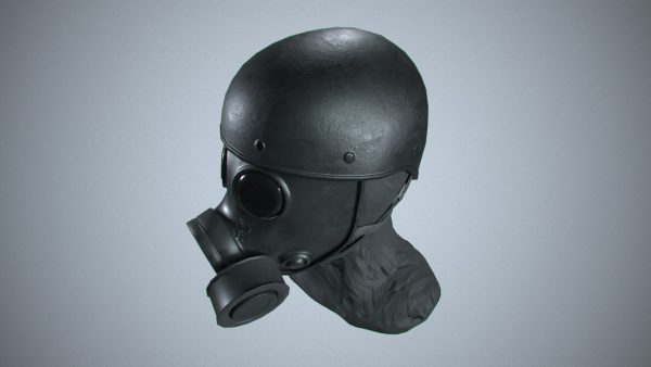 Gas Mask with hat PBR Game Ready