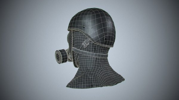 Gas Mask with hat PBR Game Ready