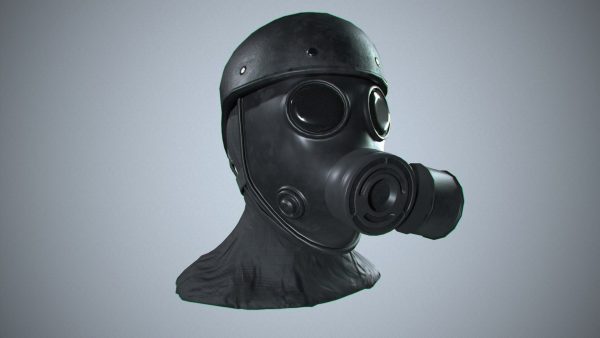 Gas Mask with hat PBR Game Ready