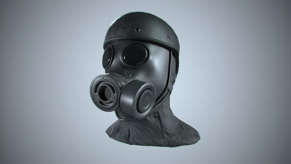 Gas Mask with hat PBR Game Ready
