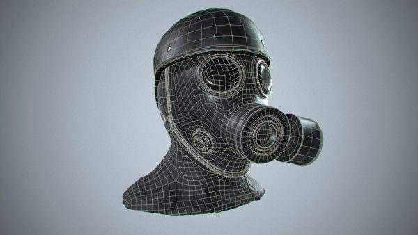 Gas Mask with hat PBR Game Ready
