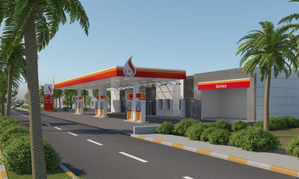 Gas Station Scene
