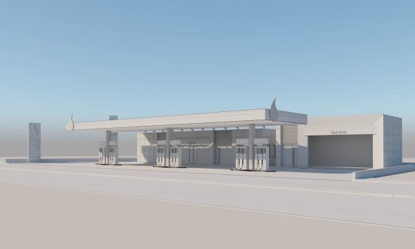 Gas Station Scene