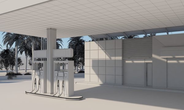 Gas Station Scene