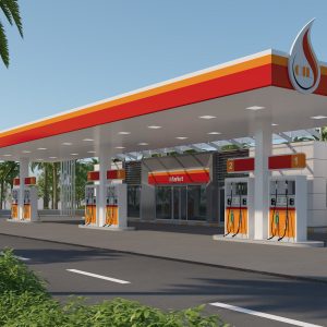 Gas Station Scene