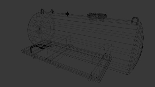 Gas Tanker 3D Model