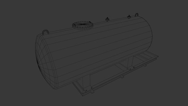 Gas Tanker 3D Model