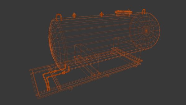 Gas Tanker 3D Model