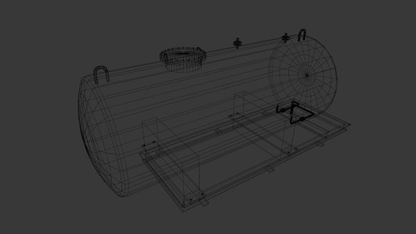 Gas Tanker 3D Model