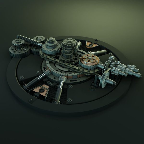 Generator clock with gears
