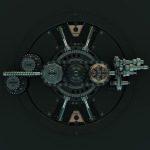 Generator clock with gears