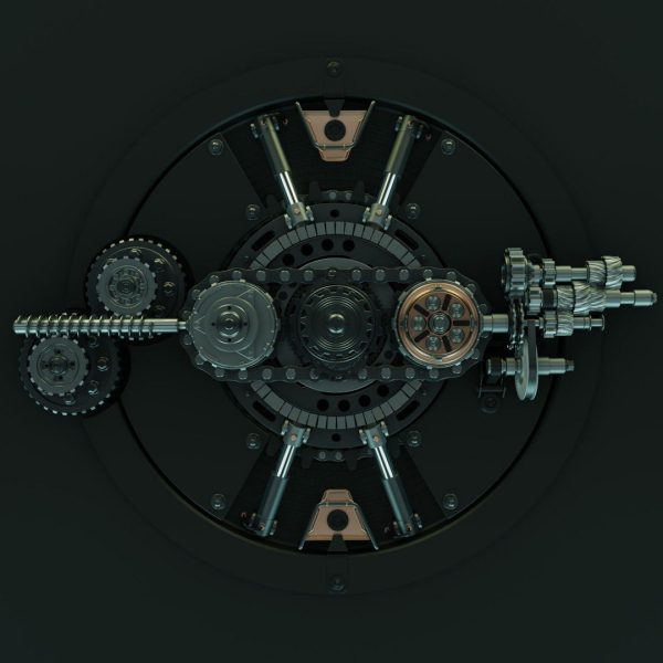 Generator clock with gears