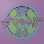 Generator clock with gears