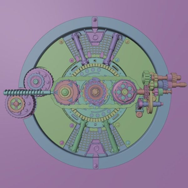 Generator clock with gears