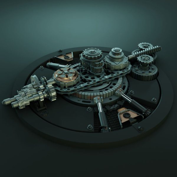 Generator clock with gears