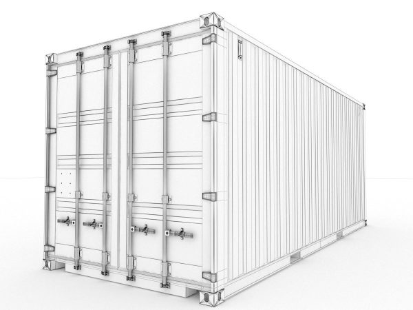 Generic container 20ft - PSD edit