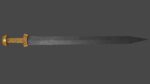 Gladius sword with Langsax handle