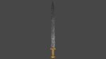 Gladius sword with Langsax handle