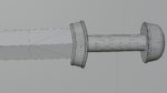 Gladius sword with Langsax handle