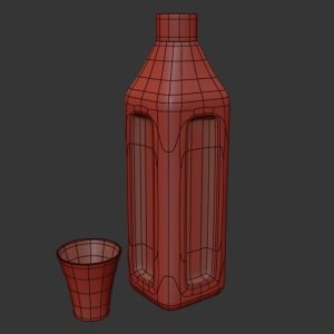 glass-and-water-bottle-3d-model-1ccebf6c20