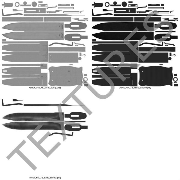 Glock FM 78 Knife Set Black