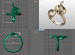 gold snake ring
