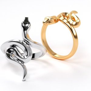 gold snake ring