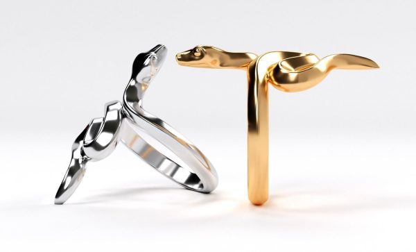 gold snake ring