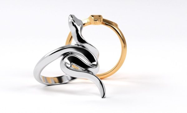 gold snake ring