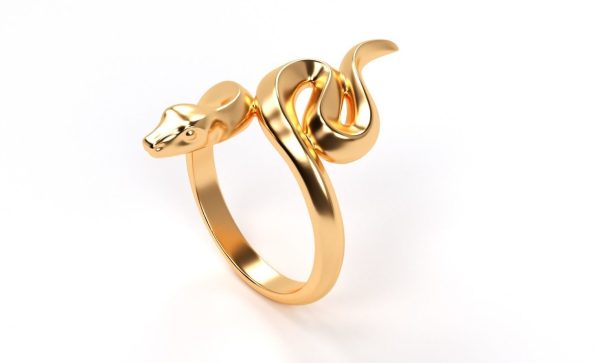 gold snake ring